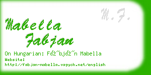 mabella fabjan business card